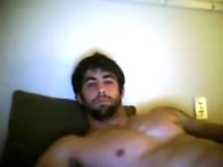 amateur, american, beard, hunk, masturbation